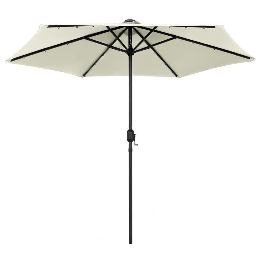 Parasol Met Led-Verlichting En Aluminium Paal 270 Cm Zand