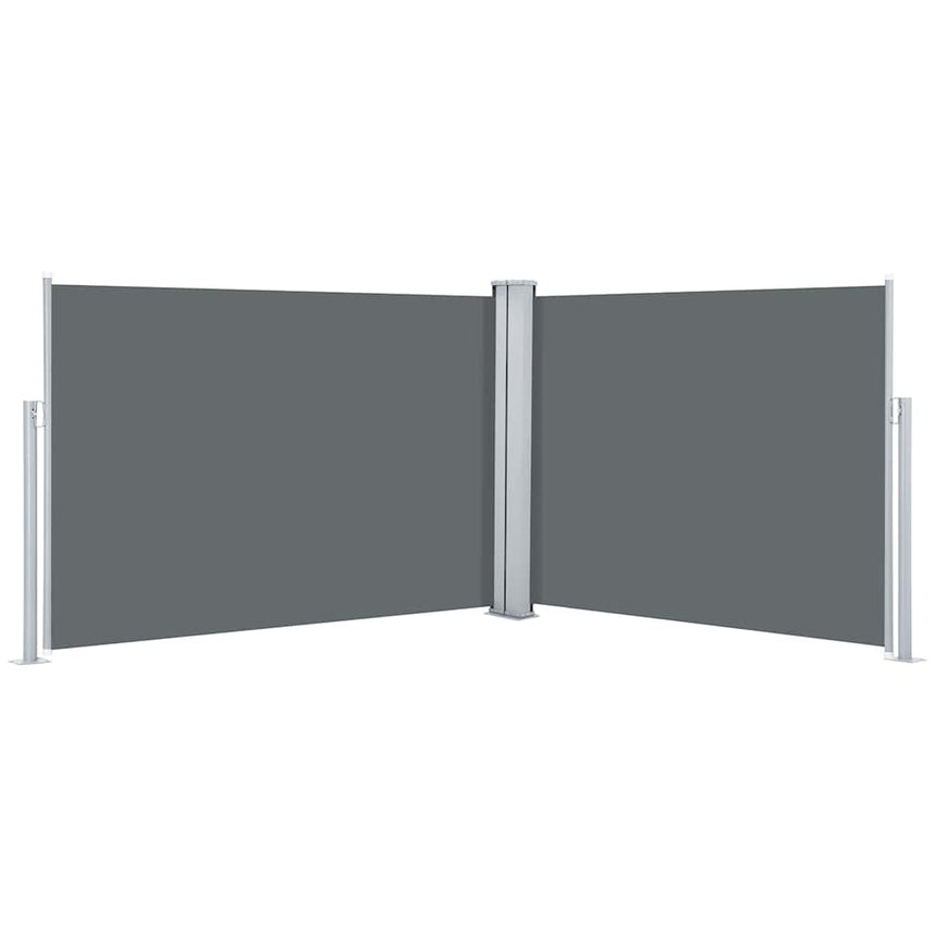 Windscherm Uittrekbaar 100X1000 Cm Antraciet Bruin