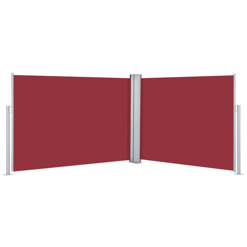 Windscherm Uittrekbaar 100X1000 Cm Rood Antraciet