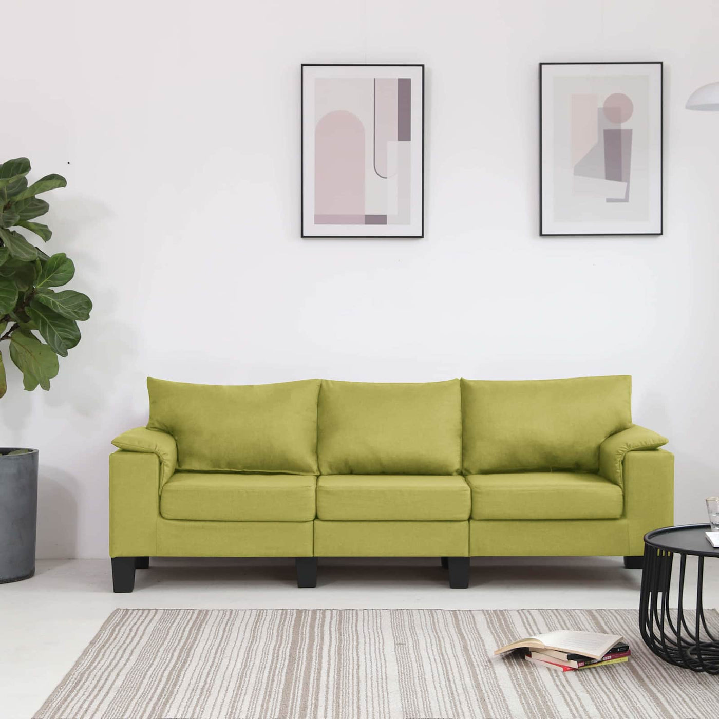 vidaXL Canapé Vert tissu