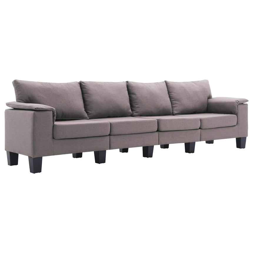 vidaXL Canapé Taupe 5 places tissu