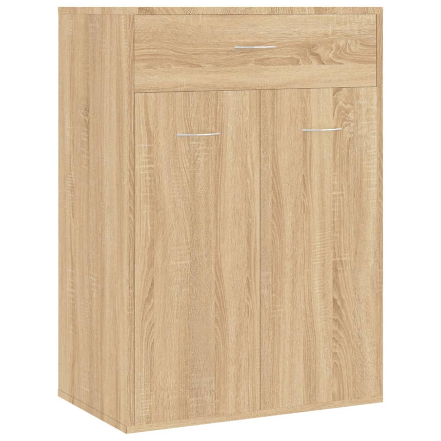 Schoenenkast 60X35X84 Cm Bewerkt Hout Kleurig Sonoma Eiken