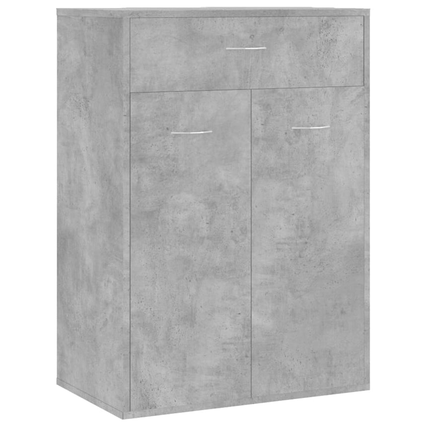Schoenenkast 60X35X84 Cm Bewerkt Hout Betongrijs