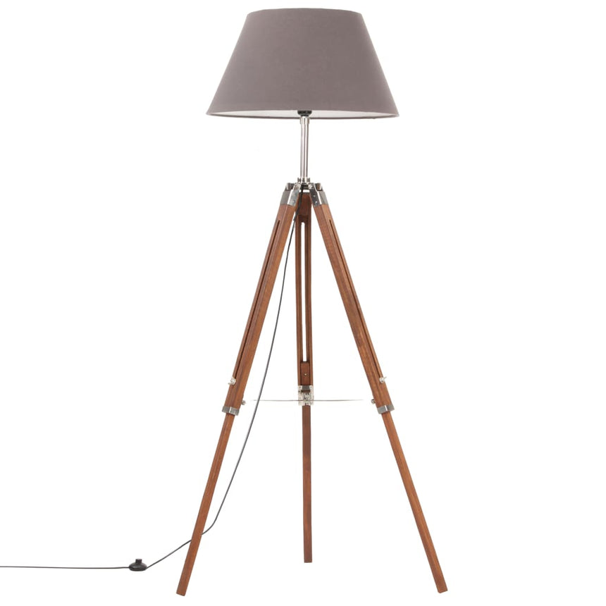 Vloerlamp Driepoot 141 Cm Massief Teakhout Honing