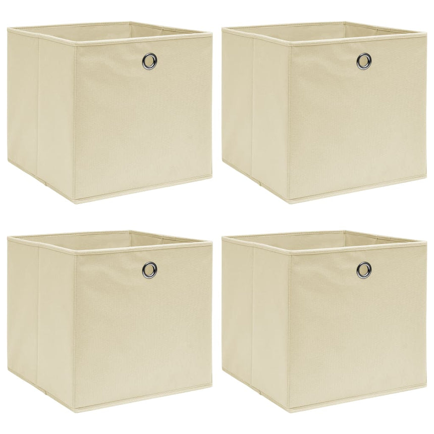 Opbergboxen Met Deksel 32X32X32 Cm Stof Grijs