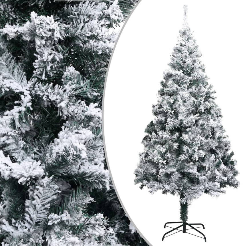 Kunstkerstboom Met Sneeuw 210 Cm Groen En Wit