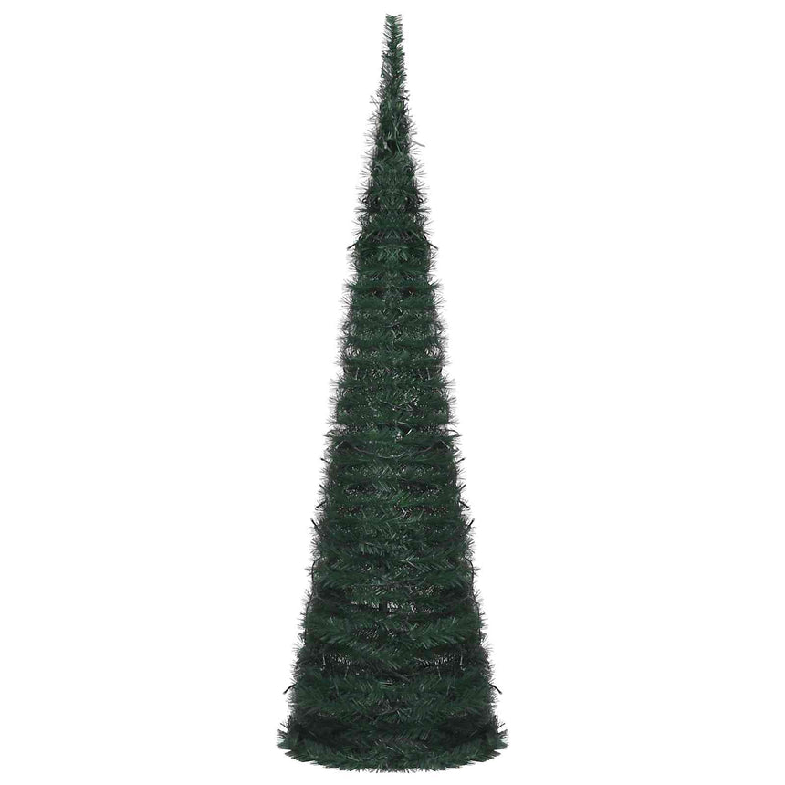 vidaXL Sapin de Noël with LED String Lights Vert 150 x 150 cm PVC