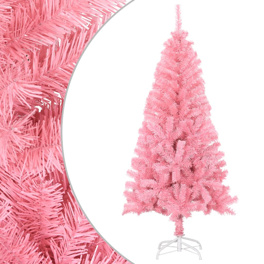 Kunstkerstboom Met Standaard 210 Cm Pvc Roze