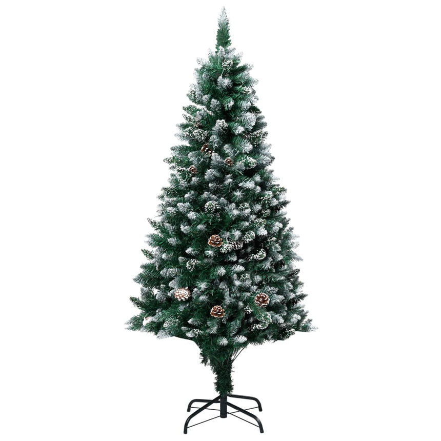 Kunstkerstboom Met Dennenappels En Witte Sneeuw 240 Cm