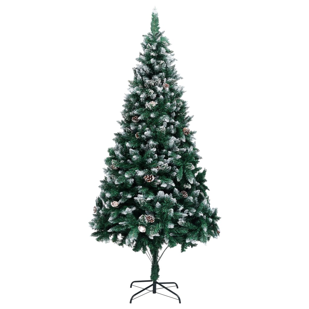 Kunstkerstboom Met Dennenappels En Witte Sneeuw 240 Cm