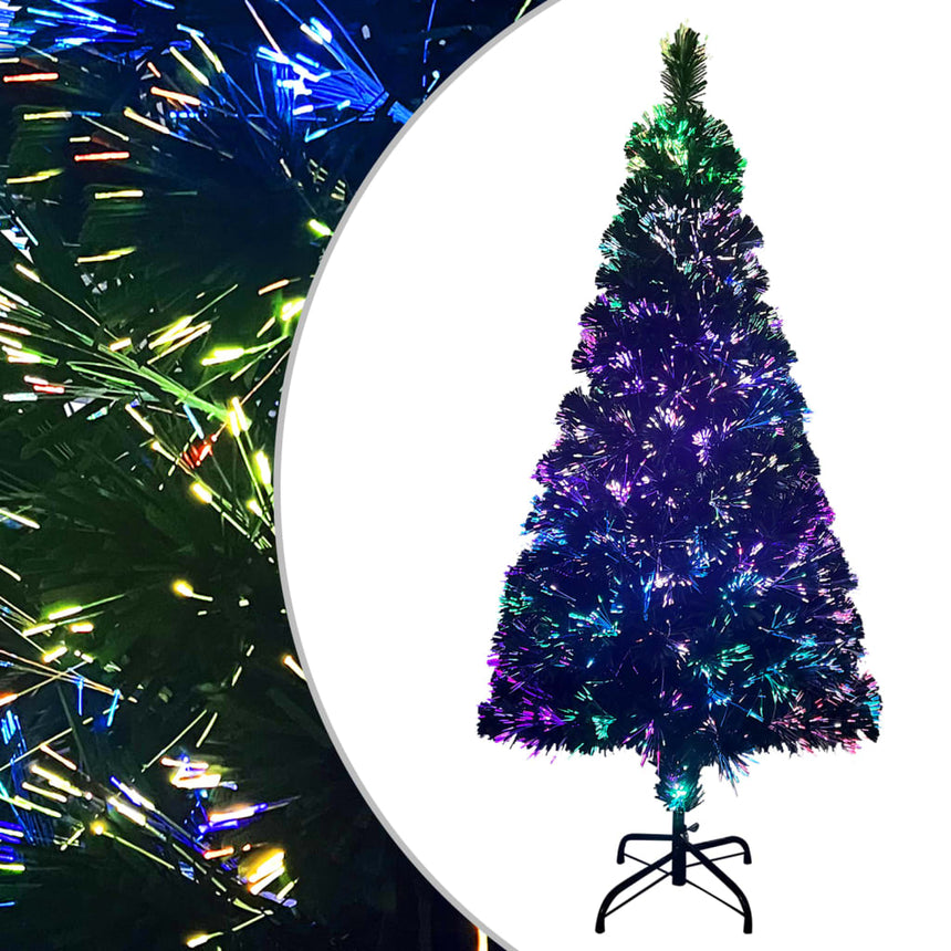 Kunstkerstboom Met Standaard 120 Cm Glasvezel Groen Wit