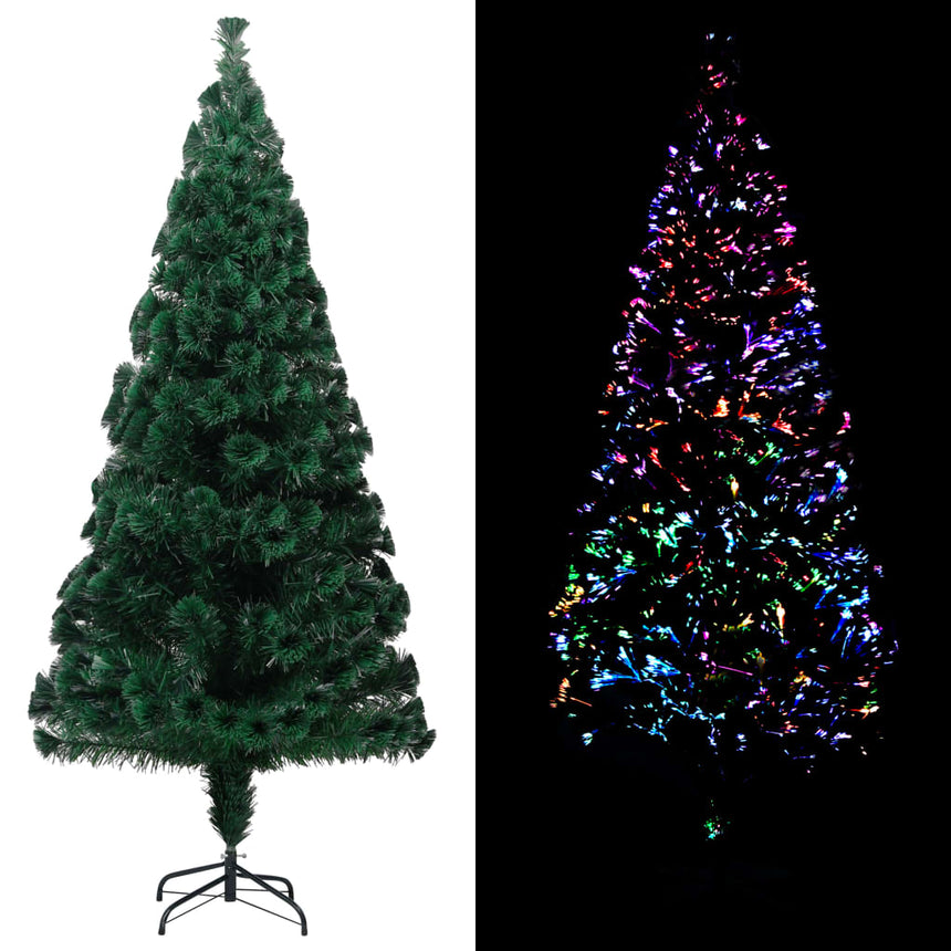Kunstkerstboom Met Standaard 120 Cm Glasvezel Groen Wit