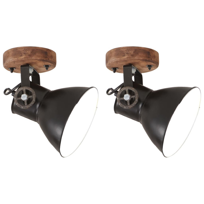 Wand-/Plafondlampen Industrieel 2 St E27 20X25 Cm Kleurig