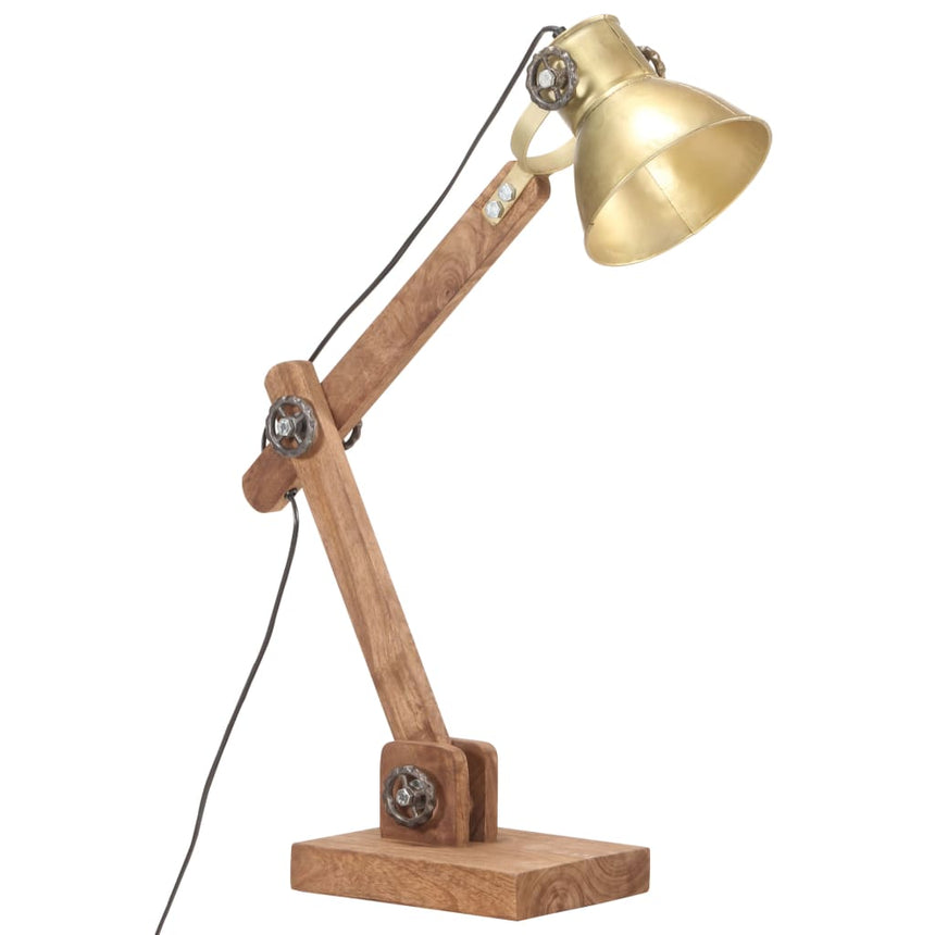 Bureaulamp Industrieel Rond E27 58X18X90 Cm Messingkleurig