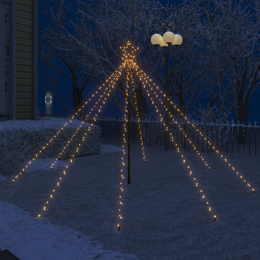 Kerstboomverlichting Waterval Binnen Buiten 400 Led's 2,5 M Warmwit