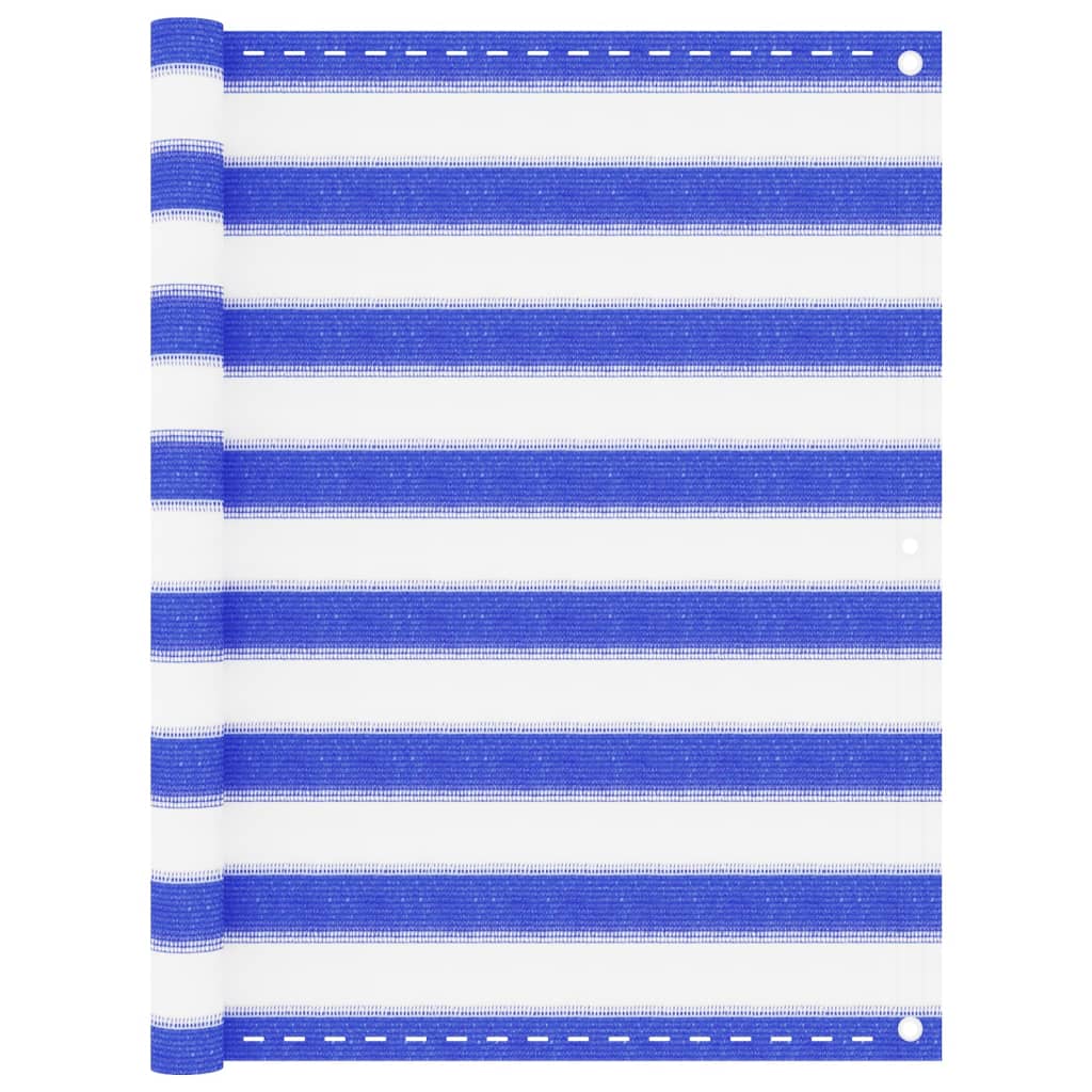 Balkonscherm Hdpe Blauw En Wit