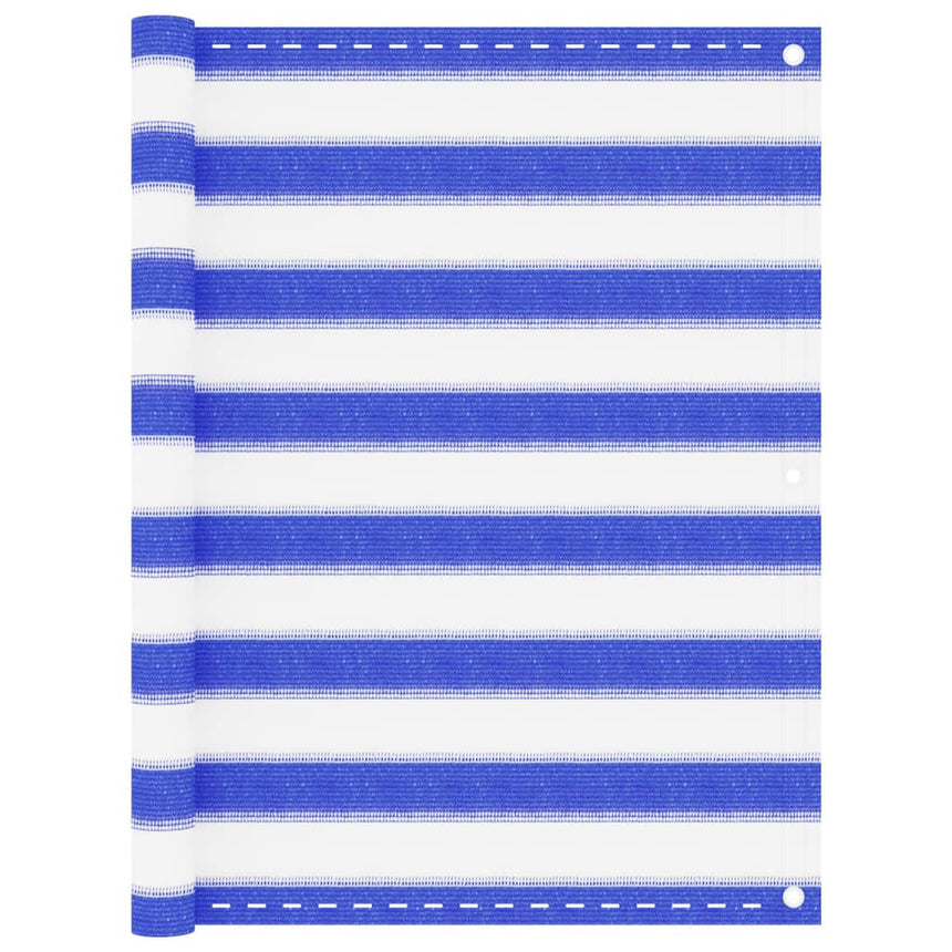 Balkonscherm Hdpe Blauw En Wit