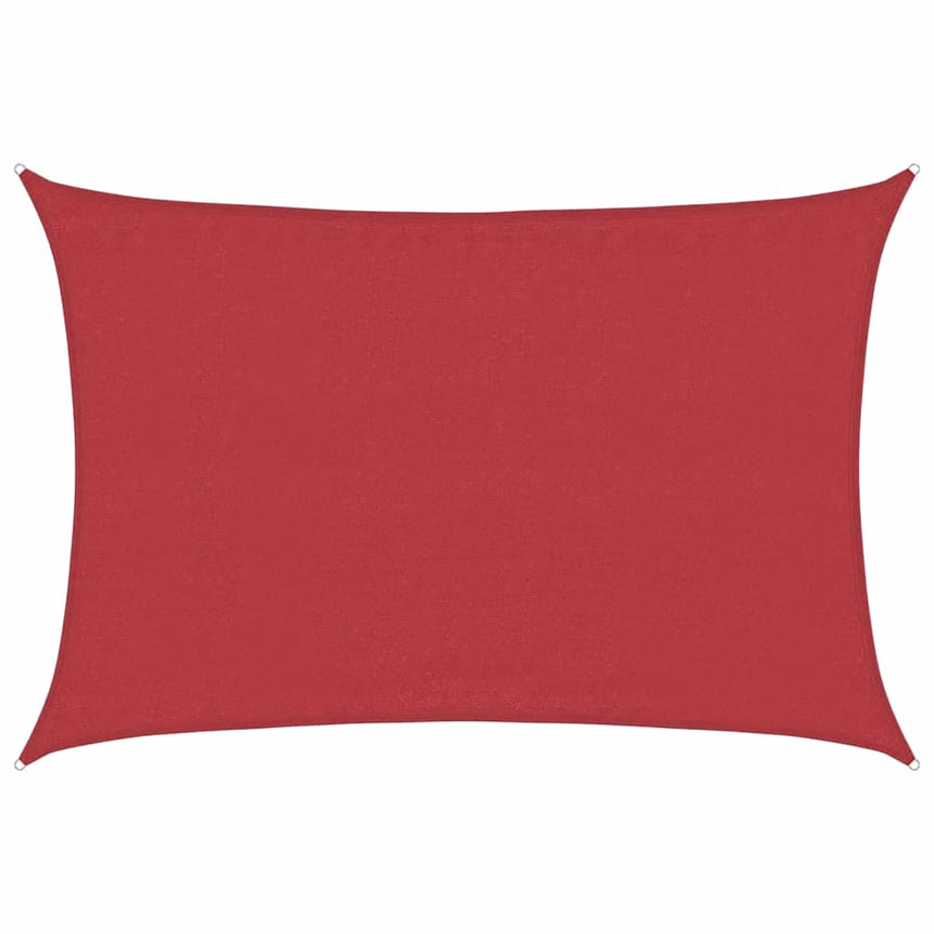 Zonnezeil 160 G/M² 3,5X5 M Hdpe Rood