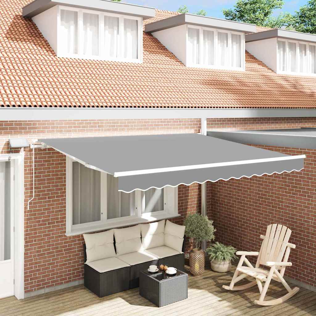 vidaXL Cadre d'auvent Blanc 350 x 250 cm Aluminium