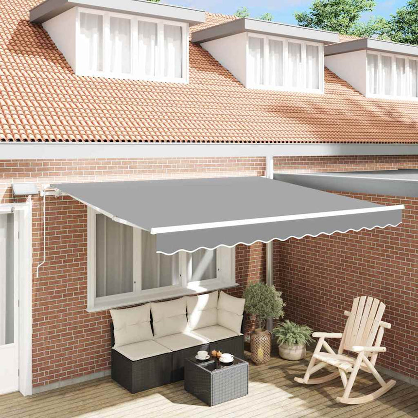 vidaXL Cadre d'auvent Blanc 350 x 250 cm Aluminium