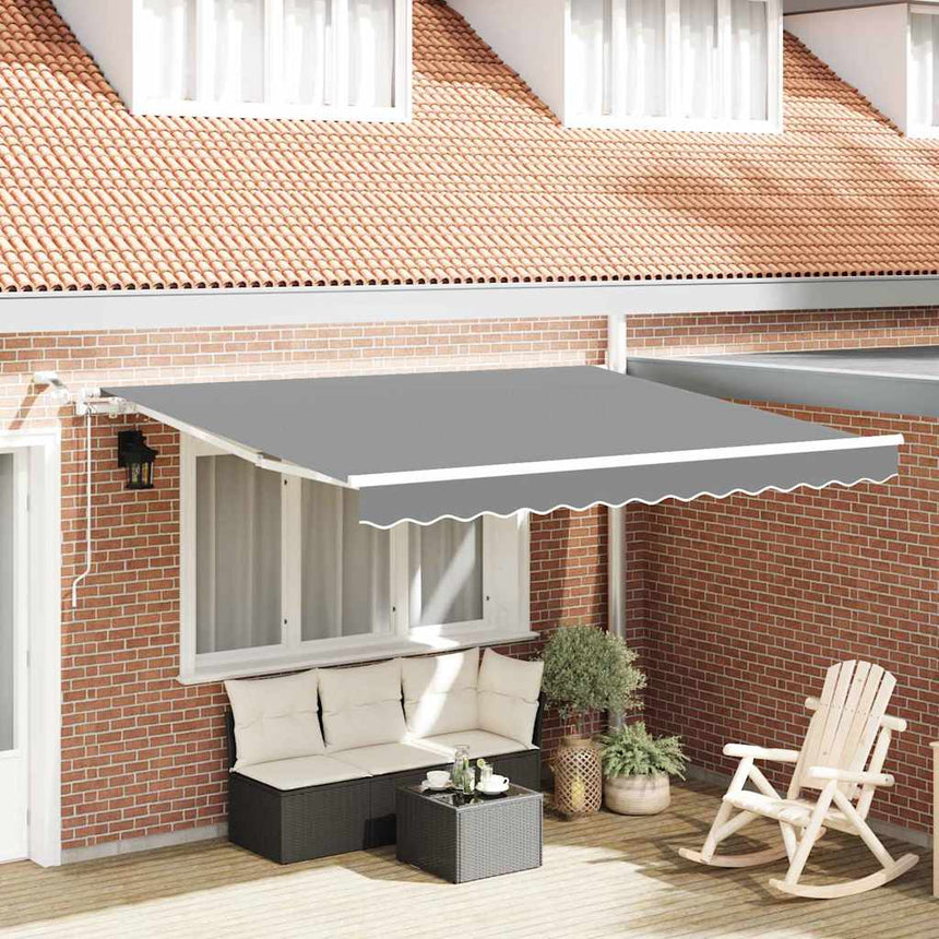 vidaXL Cadre d'auvent Blanc 350 x 250 cm Aluminium