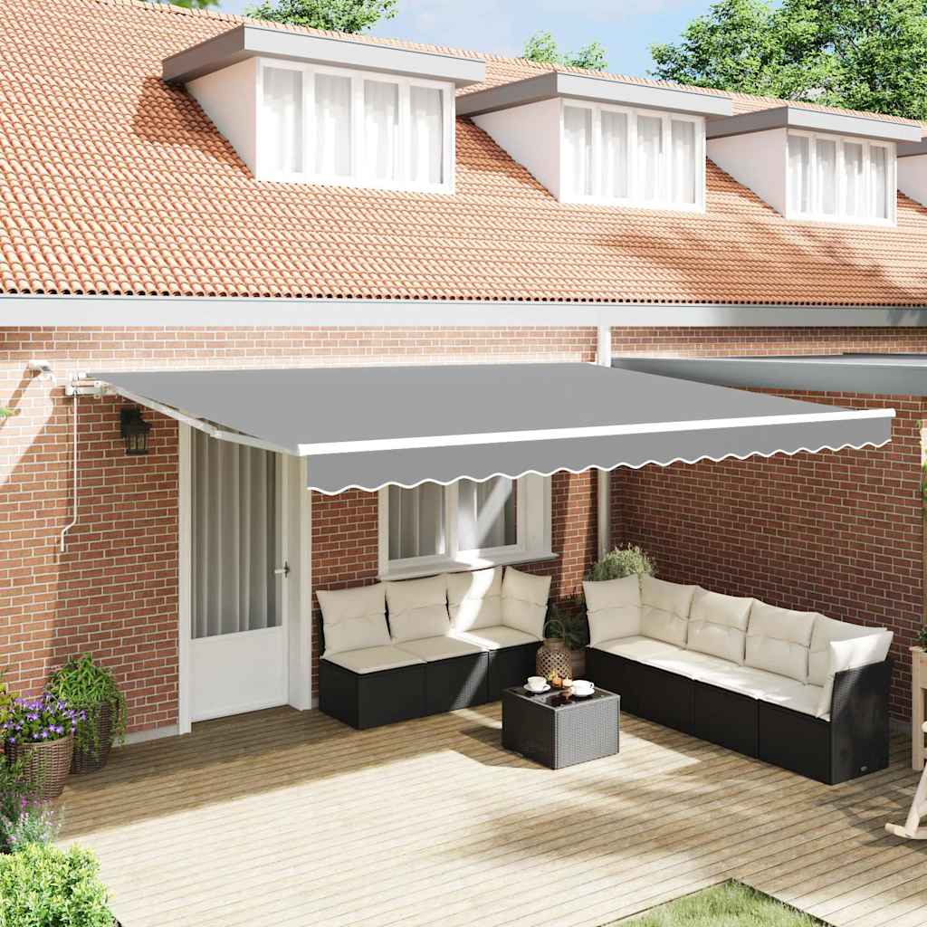 vidaXL Cadre d'auvent Blanc 450 × 300 cm Aluminium