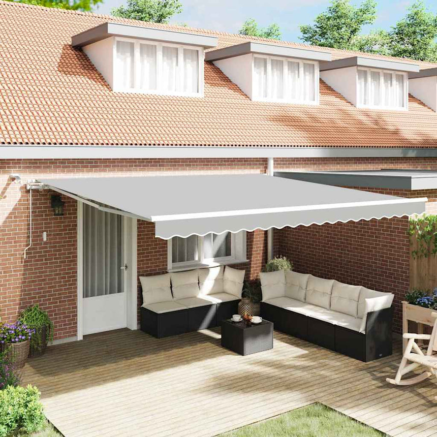 vidaXL Cadre d'auvent Blanc 500 × 350 cm Aluminium