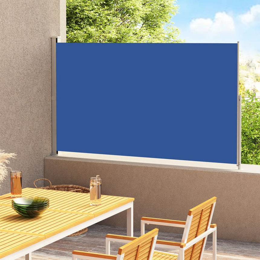 Windscherm Uittrekbaar 120X300 Cm Blauw