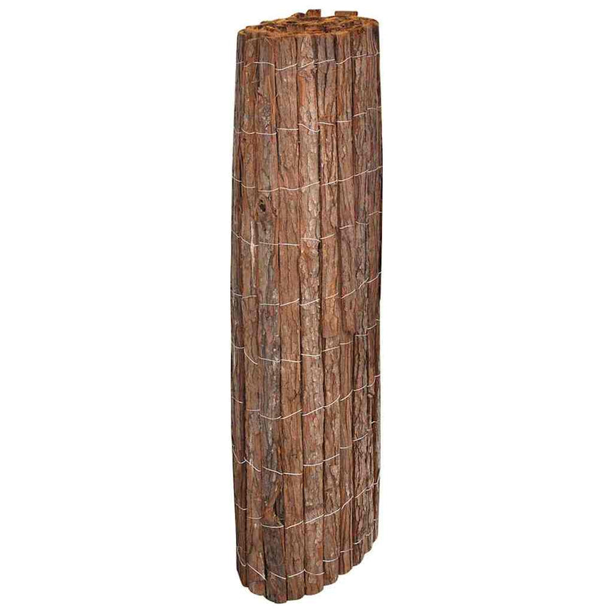 vidaXL Clôture en écorce Marron 100 x 600 cm Écorce