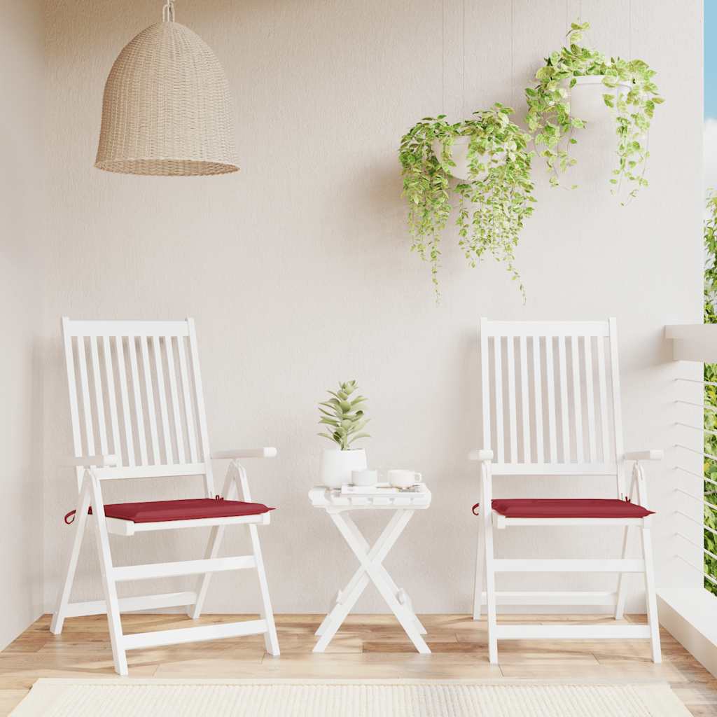 Tuinstoelkussens 2 St 50X50X4 Cm Oxford Stof Wijnrood Taupe