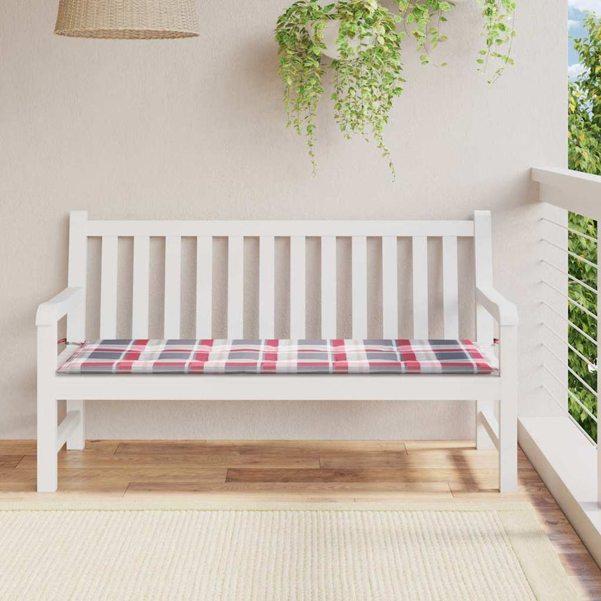 Tuinbankkussen Oxford Stof Ruitpatroon Rood Rood Ruitpatroon