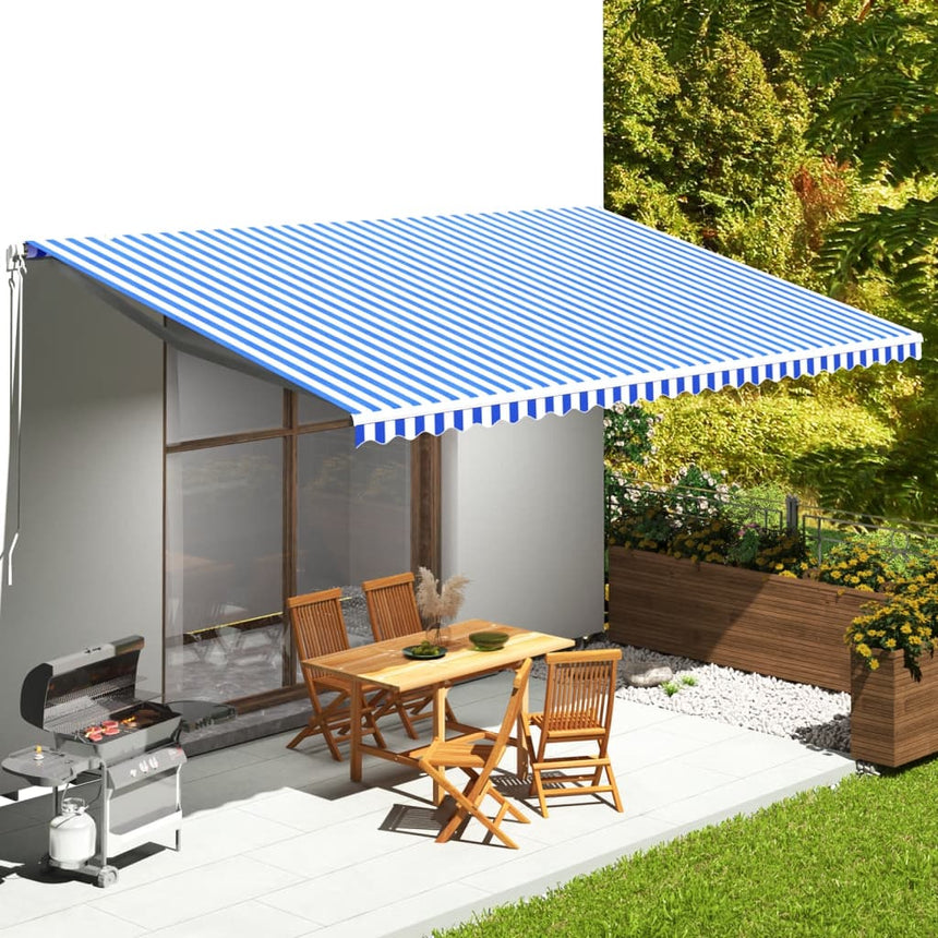 Luifeldoek Canvas Blauw En Wit