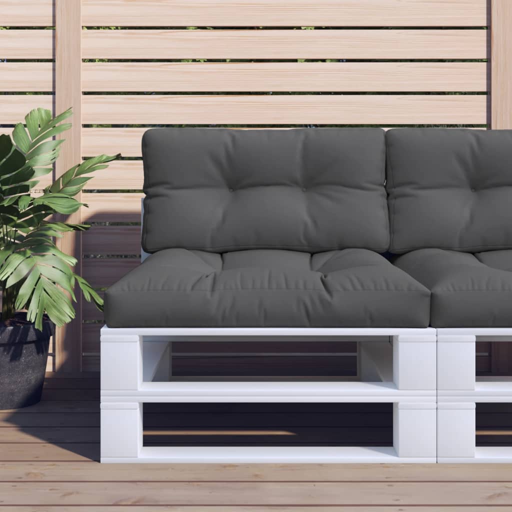 Palletkussen 80X40X12 Cm Stof Antracietkleurig
