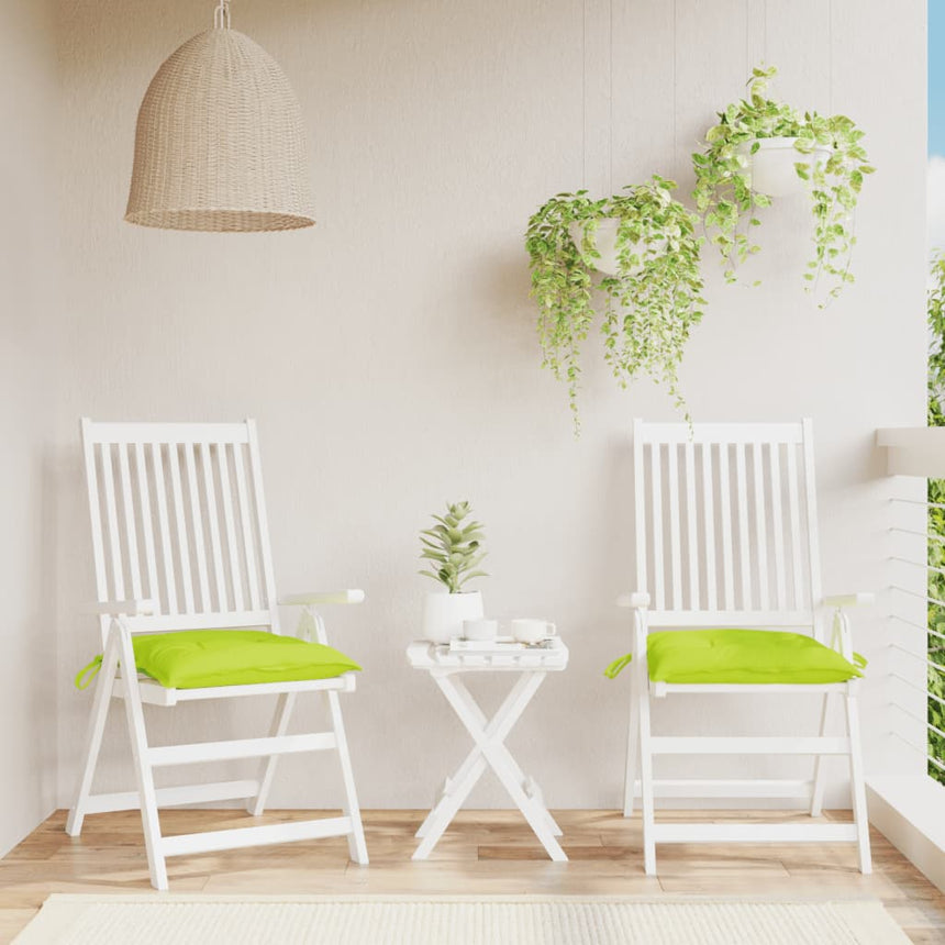Stoelkussens 2 St 40X40X7 Cm Oxford Stof Heldergroen