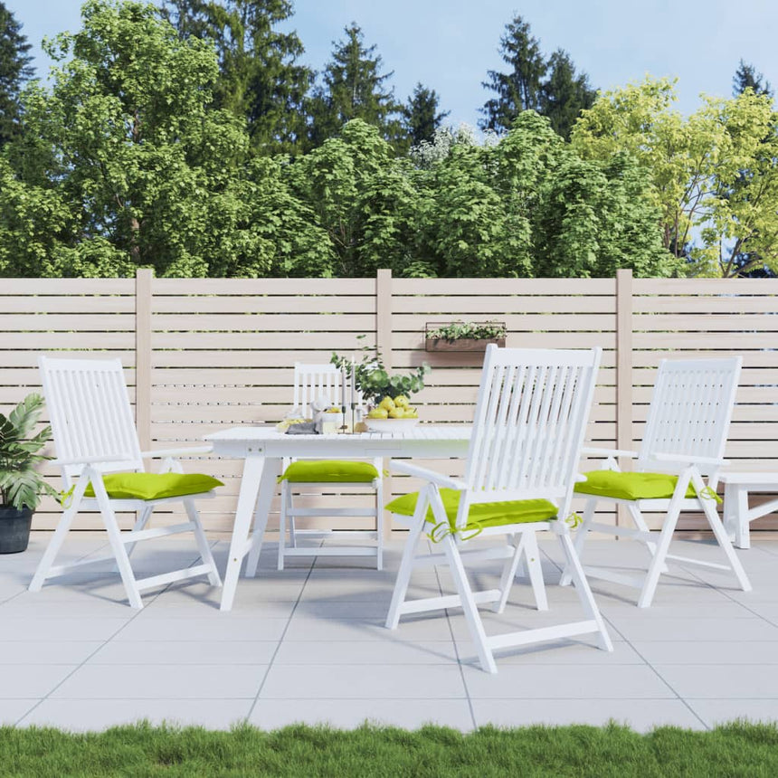 Stoelkussens 4 St 40X40X7 Cm Oxford Stof Heldergroen