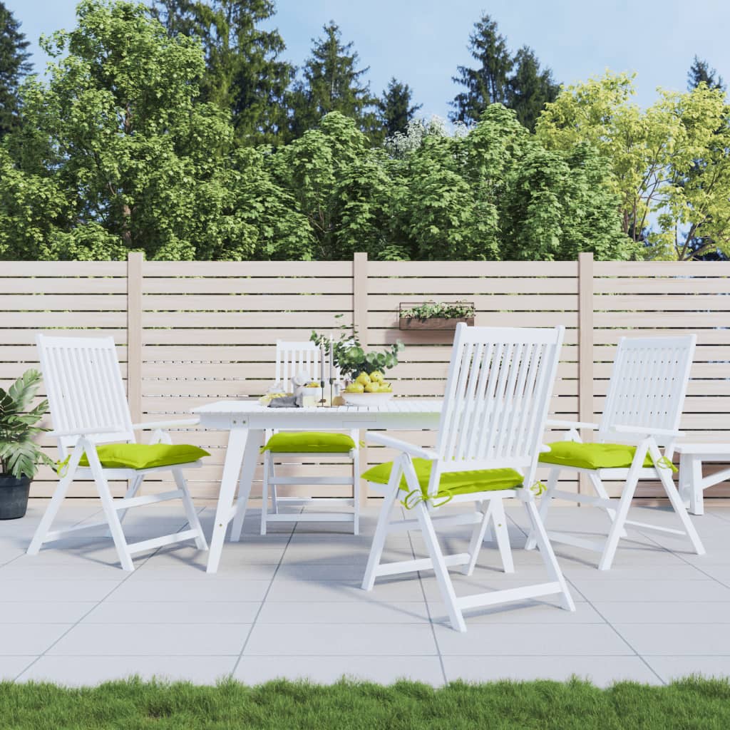 Stoelkussens 4 St 40X40X7 Cm Oxford Stof Heldergroen