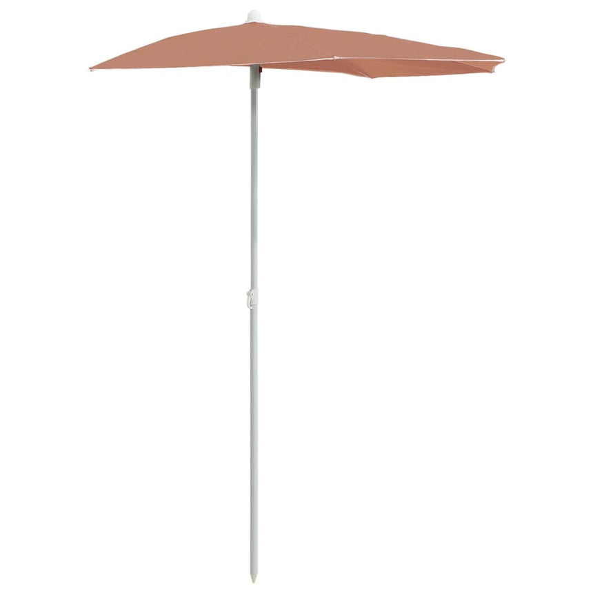 Parasol Half Met Paal 180X90 Cm Kleurig