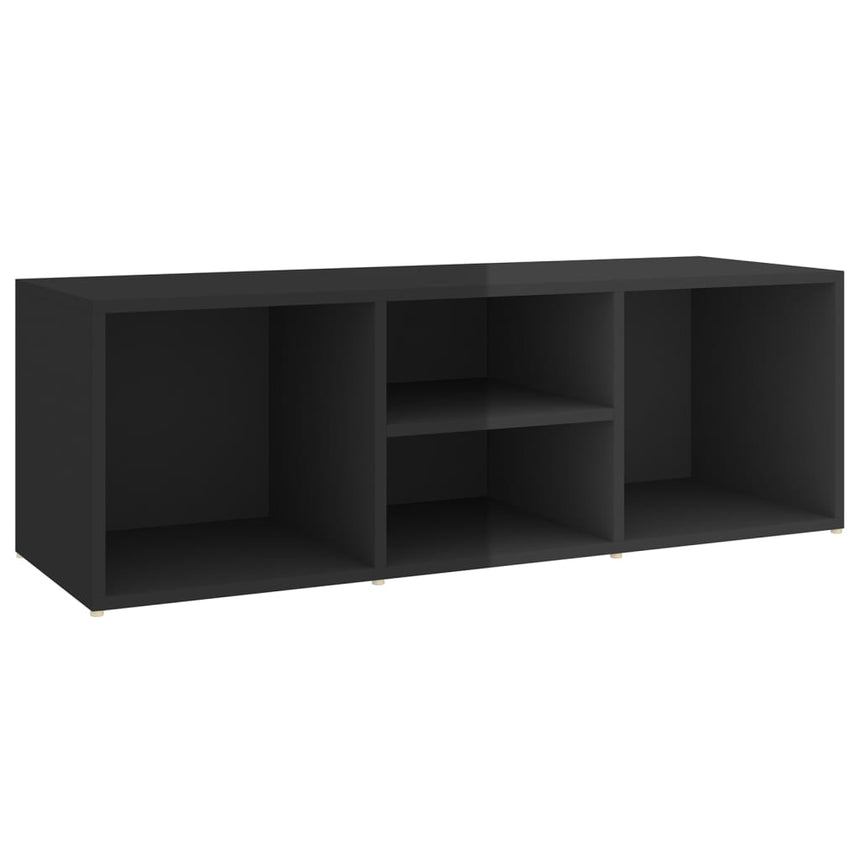 Schoenenopbergbank 105X35X35 Cm Spaanplaat Hoogglans Zwart