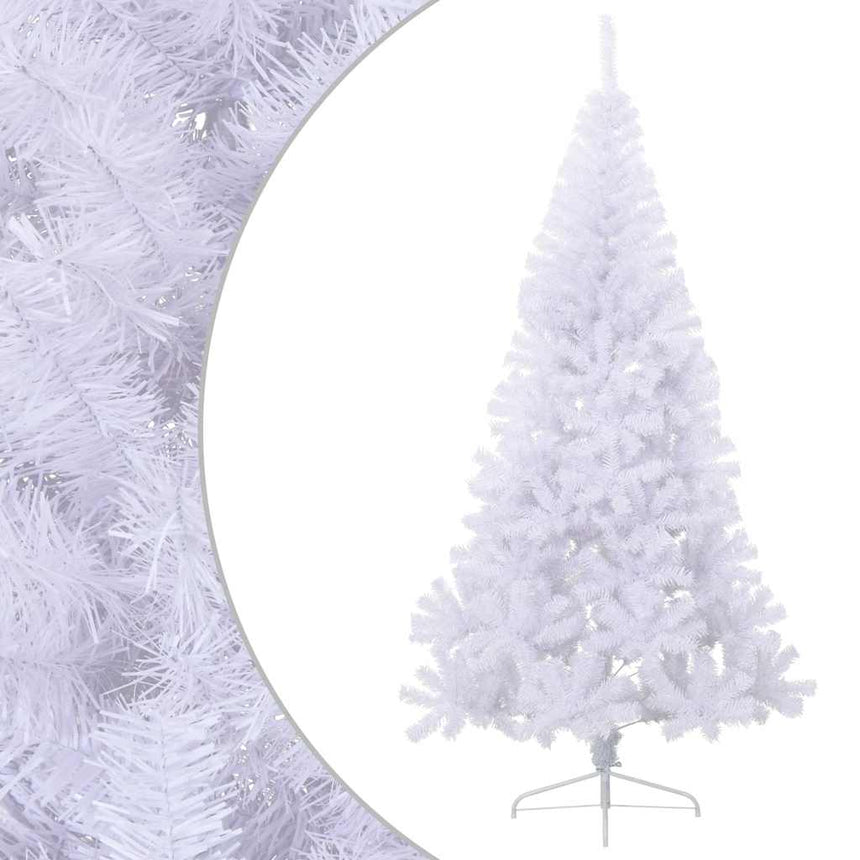 Kunstkerstboom Met Standaard Half 180 Cm Pvc Wit
