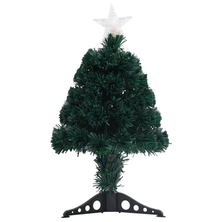 Voorverlichte Kerstboom Met Standaard En Led 64 Cm Glasvezel Groen