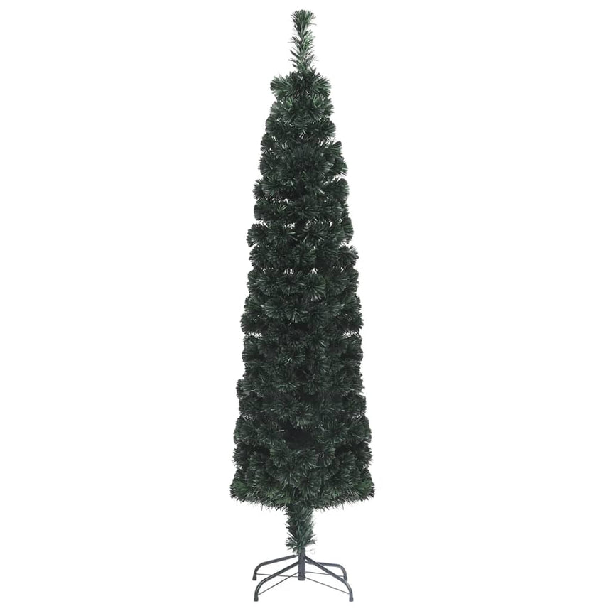Kunstkerstboom Met Standaard Smal 150 Cm Glasvezel Zwart