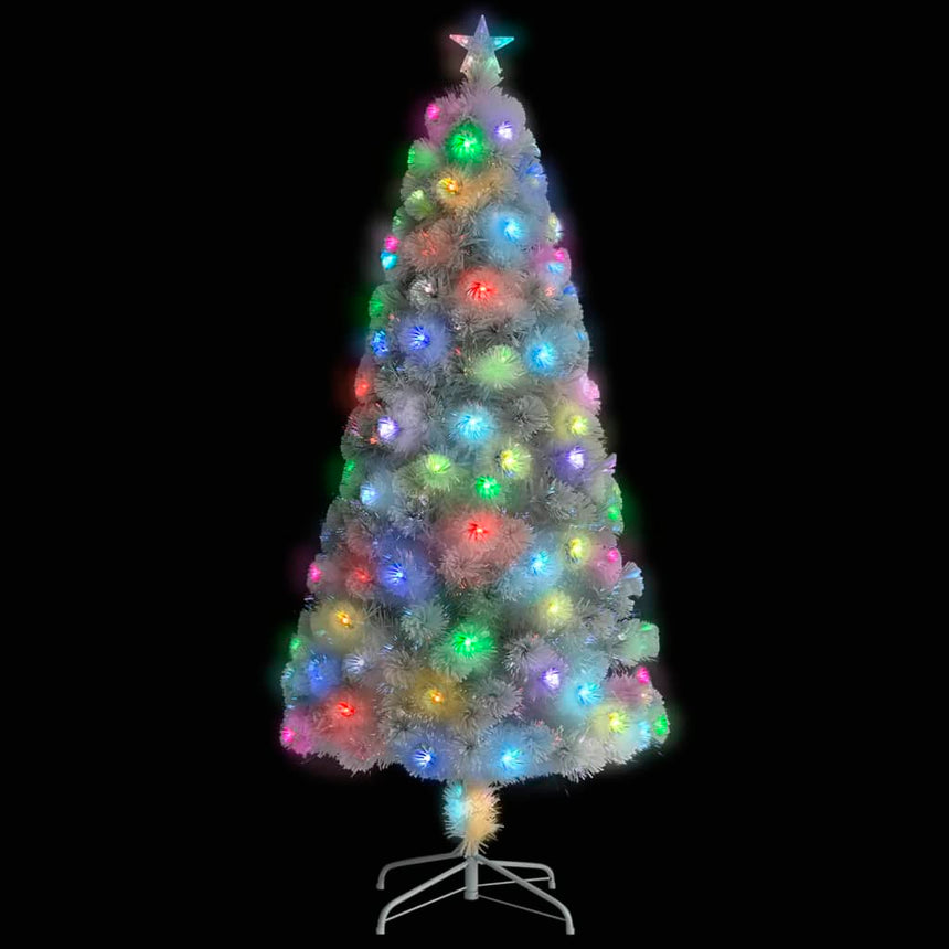 Kunstkerstboom Met Verlichting Glasvezel Wit