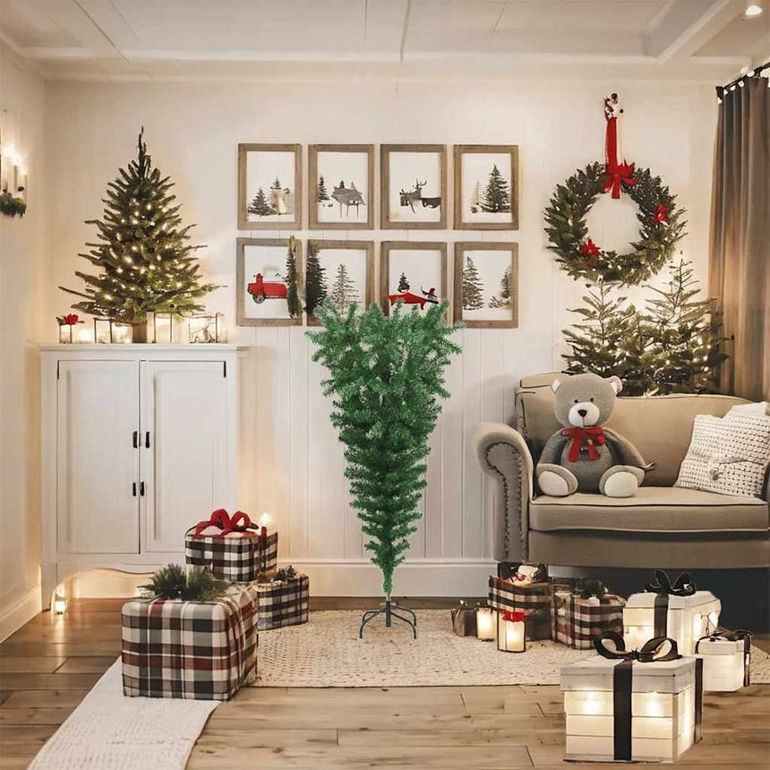 Kunstkerstboom Omgekeerd Met Standaard 120 Cm Groen