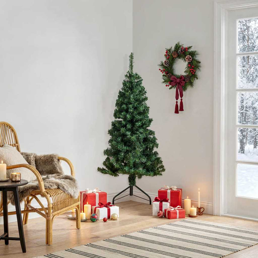 Kunstkerstboom Hoek 240 Cm Pvc Groen
