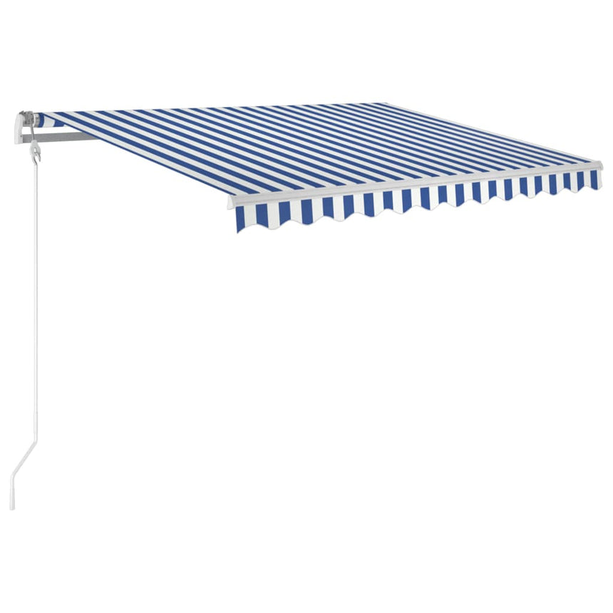 Luifel Automatisch Met Led En Windsensor 350X250 Cm Blauw Wit