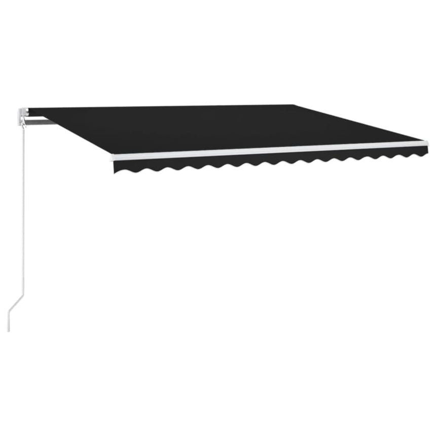 Luifel Handmatig Uittrekbaar 400X300 Cm Antracietkleurig