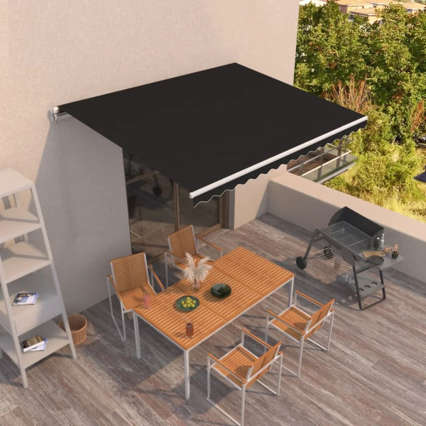 Luifel Handmatig Uittrekbaar 450X300 Cm Antracietkleurig