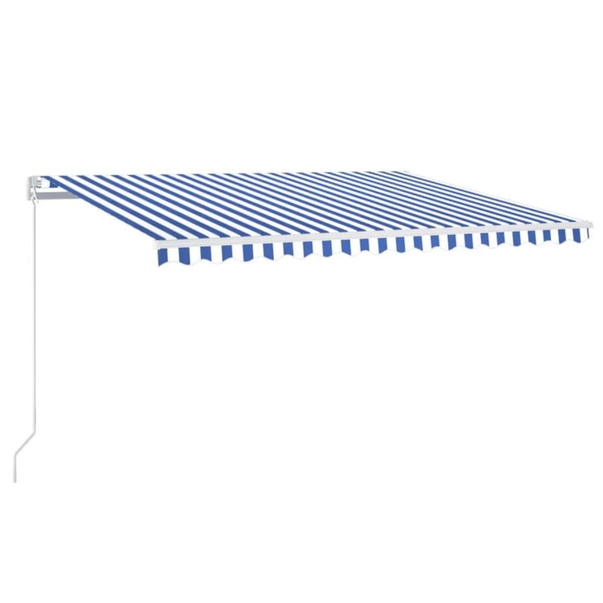 Luifel Automatisch Met Led En Windsensor 450X300 Cm Blauw Wit Groen