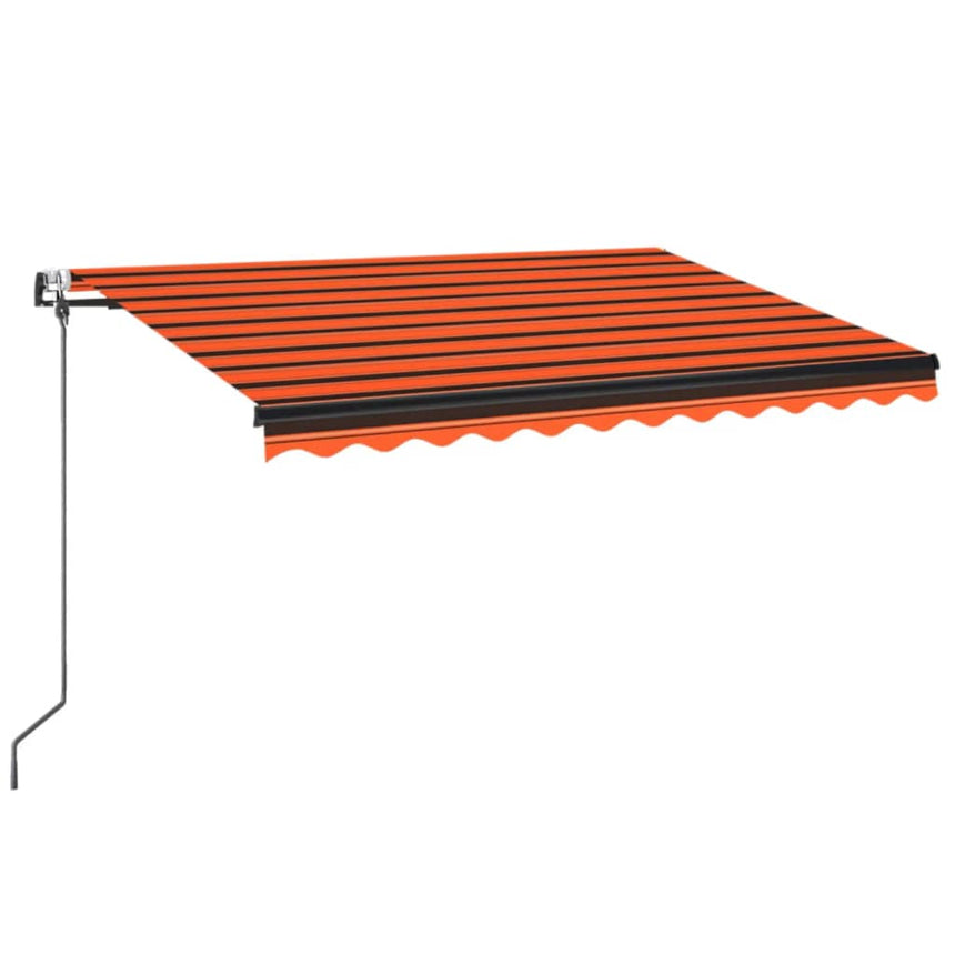 Luifel Automatisch Met Led Windsensor 350X250 Cm Oranje Bruin