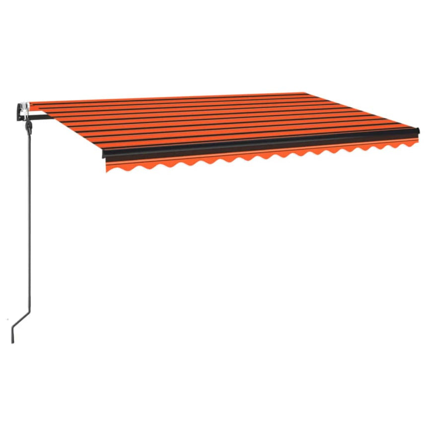 Luifel Automatisch Met Led Windsensor 400X300 Cm Oranje Bruin